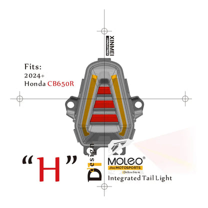 Integrated Tail Light 2D Design for CB650R CBR650R