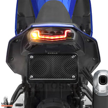 Fits Yamaha Tenere 700 integrated tail light features a distinct red position light and amber turn signal for clear differentiation.