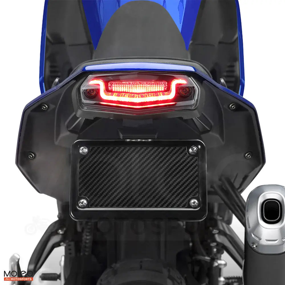 High-power LEDs brake light enhances driving safety for Yamaha Tenere 700 at night.