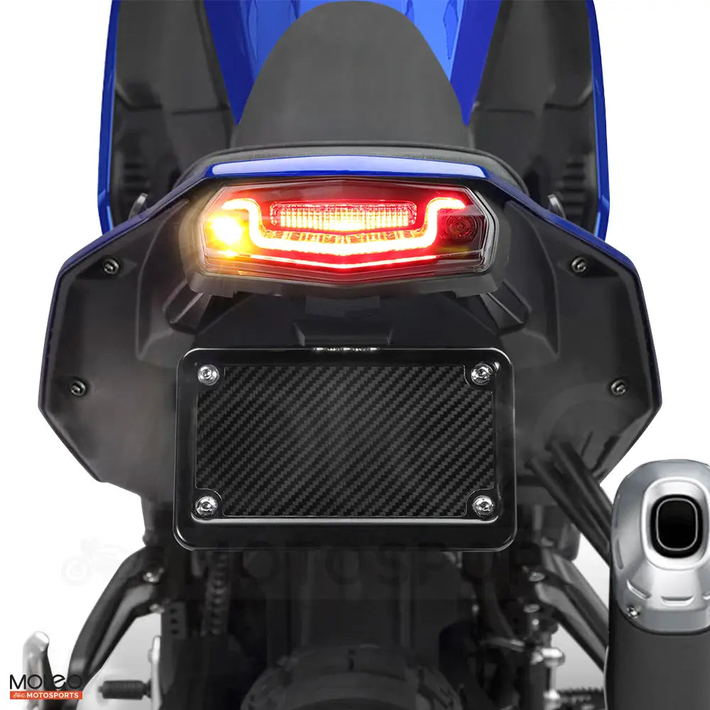 High-quality crafted light guides & reflectors boost Yamaha Tenere 700 integrated tail light's brake brightness.