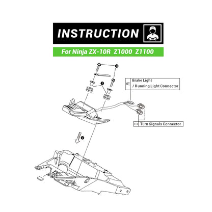 How to install integrated taillight for Z1100 SE