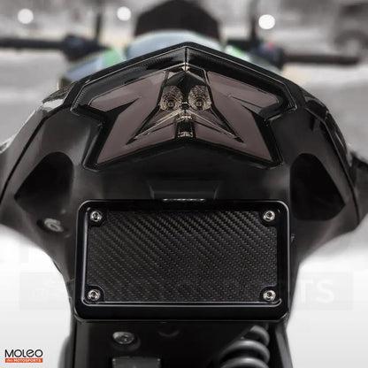 Inspired by Kawasaki's Z-lineage, the tail light combines heritage with modern LED tech