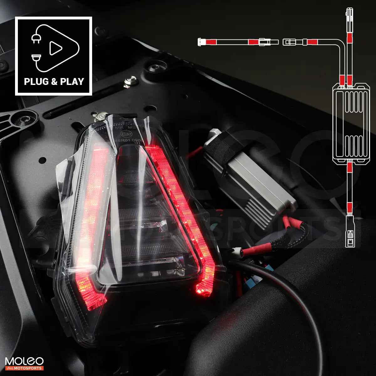Integrated Taillight with Brake Light Modulator for CB650R CBR650R