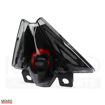 Integrated stop light for Ninja 500 in smoke gray, exuding a premium and elegant aesthetic