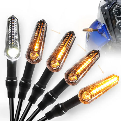 MOLEO Motorcycle Front LED Sequential Dynamic Flashers with DRL