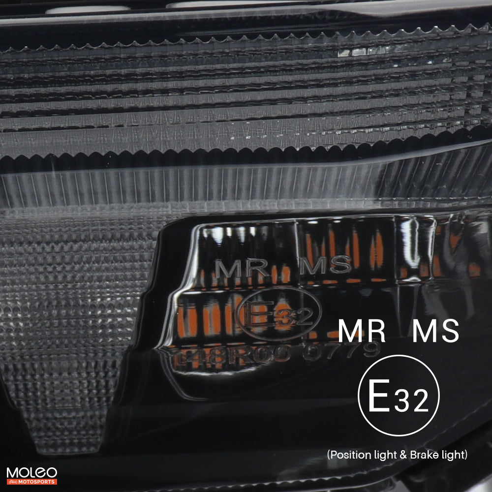 MOLEO Motosports 2024 MT-09 integrated tail light with E-Mark certification.