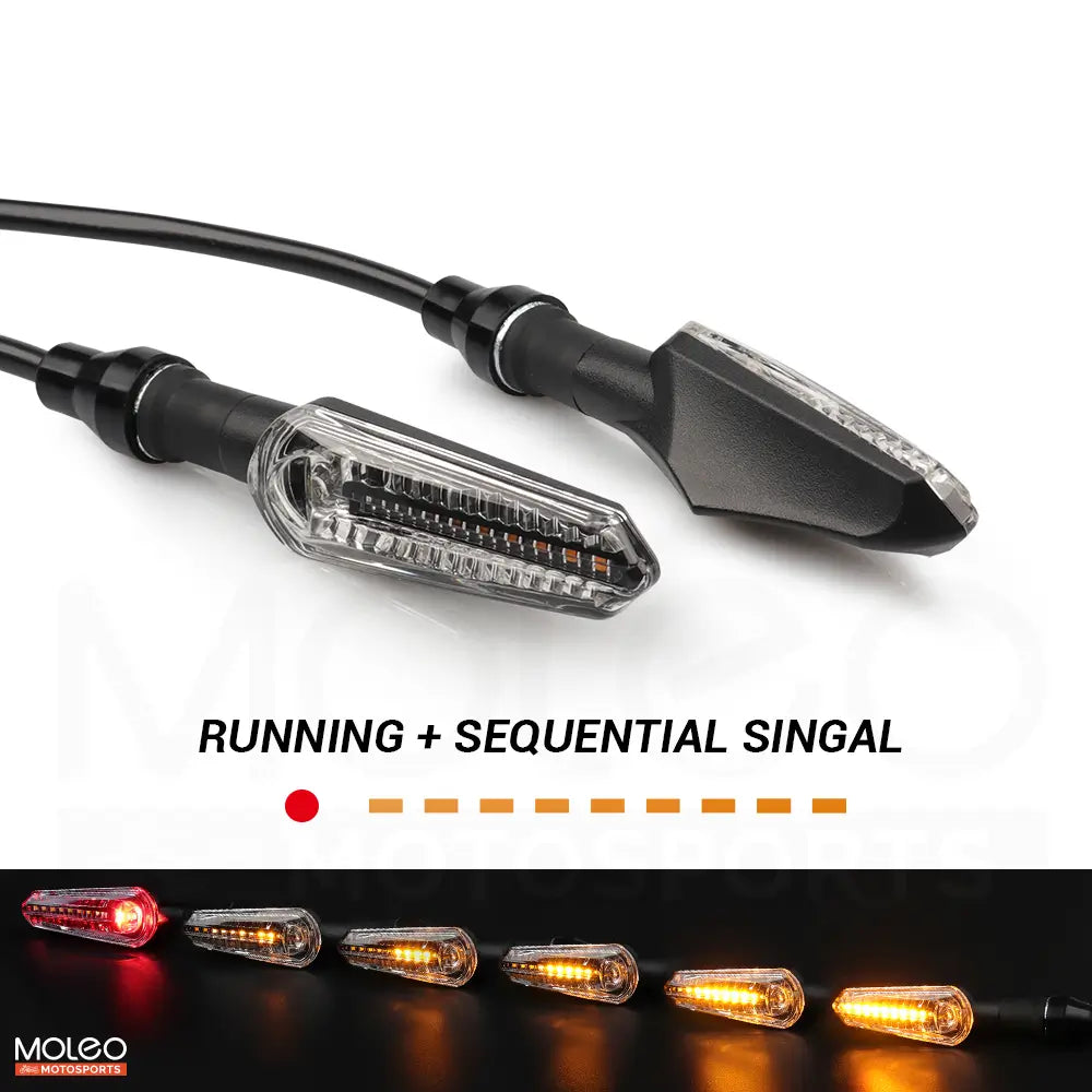 MOLEO Universal Sequential Motorcycle LED Rear Turn Signals with ...