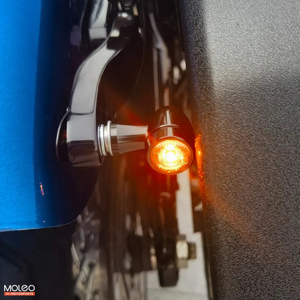 MOLEO Bullet Motorcycle LED Turn Signals Install on Choppers