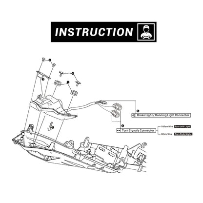 MOLEO Integrated Tail Light for ninja 4r 4rr 6r 400 installation instructions