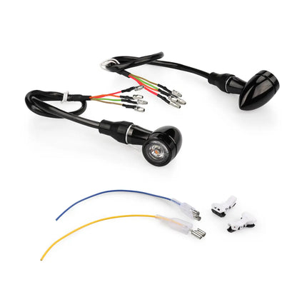 MOLEO Motorcycle Bullet 3-in-1 Turn Signals with No-cut Wire Kit