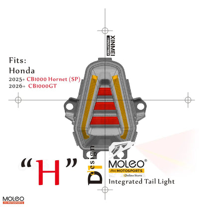 MOLEO Motosports H Design Integrated Tail Light for CB1000 Hornet SP CB1000GT