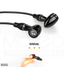 MOLEO Motosports Mini Bullet Style Motorcycle Universal Amber Front and Rear Turn Signals.