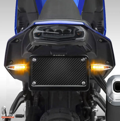 MOLEO Motosports Motorcycle Sequential LED Turn Signals installed on Yamaha T7.