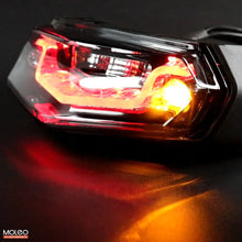 MOLEO integrated tail light for Yamaha WR125R 2026 features a separated zone design for running lights and turn signals preventing light bleed through