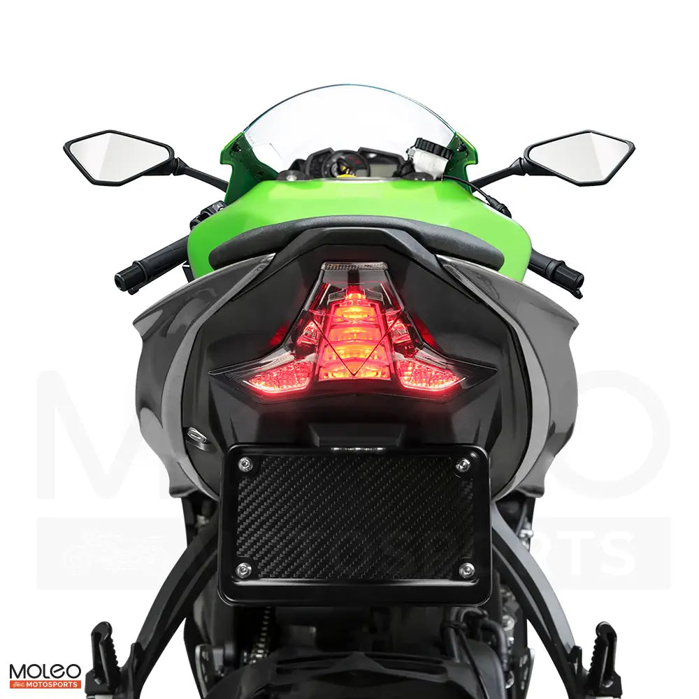 On The Street, Kawasaki ZX-6R Integrated Tail Light with Bright LEDs Easily Draws Attention.