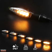 Sleek design packs a punch with 6 super bright LEDs and a clear lens.