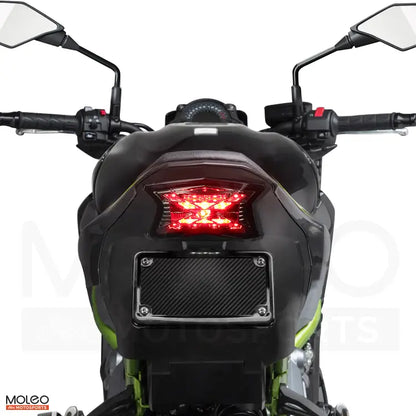 KAWASAKI Z900 brake light includes a central "Z" and a small "Z" that illuminate simultaneously