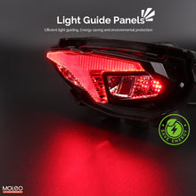 The optical light guide design ensures more uniform illumination of the integrated tail light for MT-09 2024