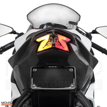 The tail light’s high-intensity LEDs sync with the bike’s superbike DNA
