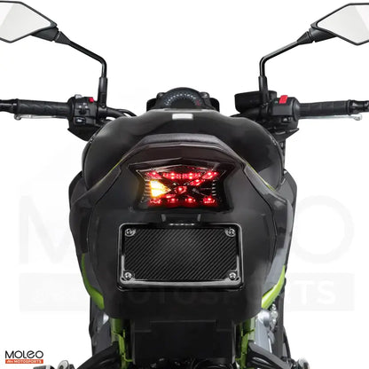 The unique "Z" illuminated design draws inspiration from the tail geometry of the 2017-2024 Kawasaki Z900