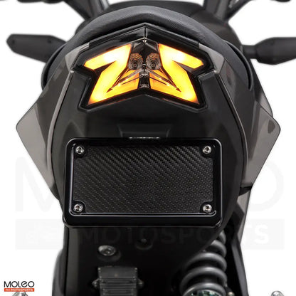 Turn signals featuring a dual 'Z' design seamlessly integrate the iconic Kawasaki Z-series elements into the integrated tail light
