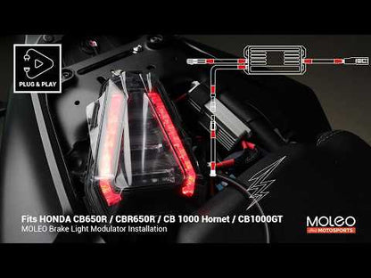 MOLEO CB650R / CBR650R / CB1000 Hornet / CB1000GT Brake Light Modulator Installation