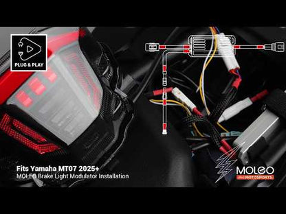 How to Install brake light modulator on MT07 by MOLEO Motosports